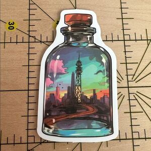 💜13/$13 +Bundle Sticker Sale | City Sunset Skyline Waterproof Sticker
